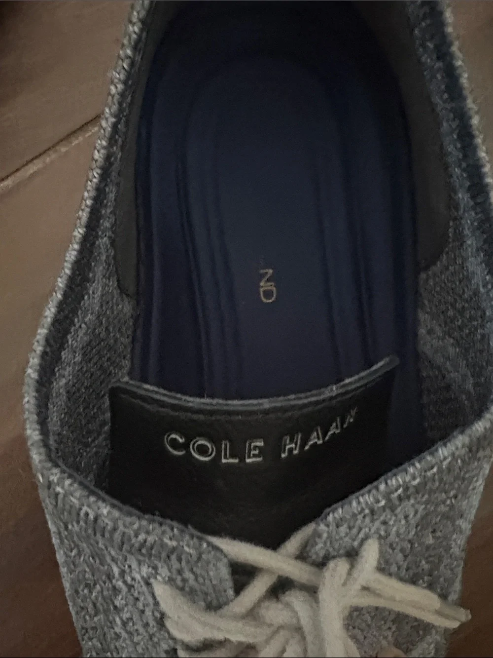 Cole Haan Gray Knit Wingtip Derby Sneakers